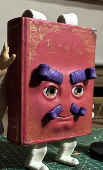Book of Love: Letras douradas pintadas com pincel 000.